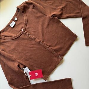 NWT Sunday best long sleeve button up shirt